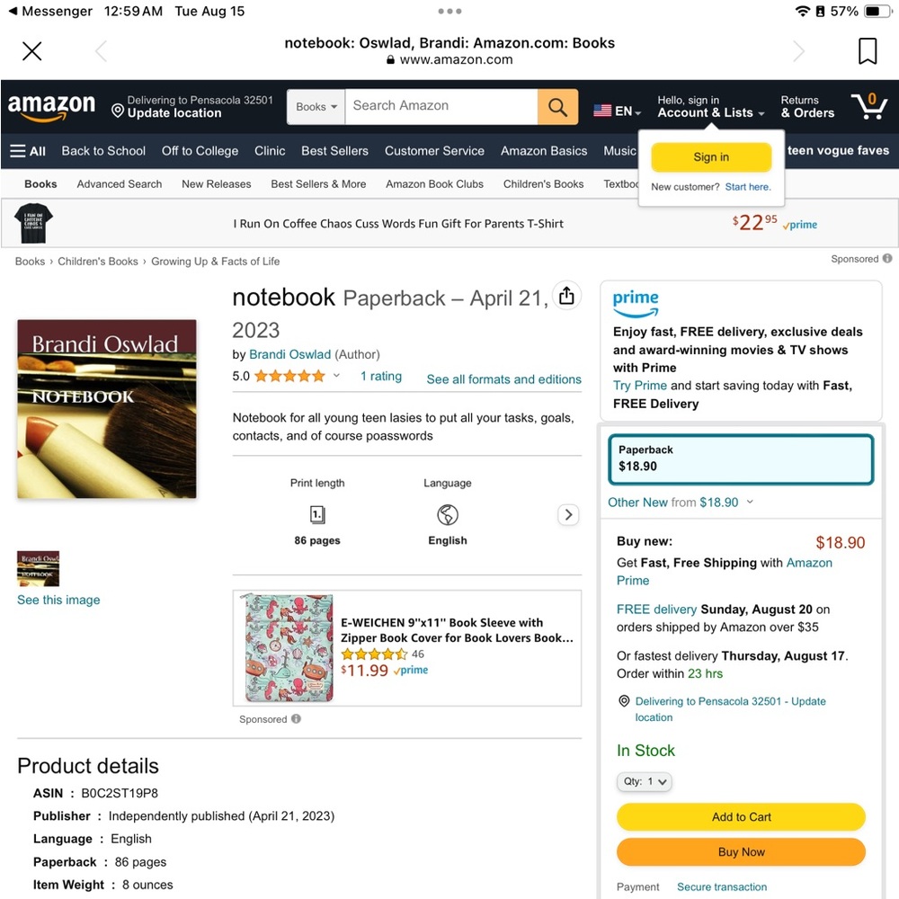 Published inspirational quote, books journals